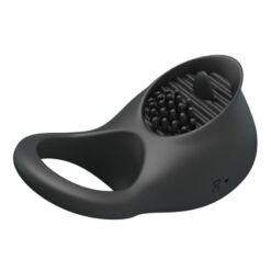 Comprar PRETTY LOVE - ANILLO VIBRADOR PARA PENE CON LENGUA NEGRO al mejor precio - Envíos Discretos