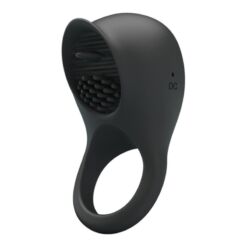 Comprar PRETTY LOVE - ANILLO VIBRADOR PARA PENE CON LENGUA NEGRO al mejor precio - Envíos Discretos