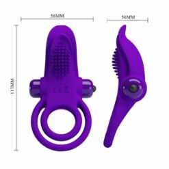 Comprar PRETTY LOVE - ANILLO VIBRADOR PARA PENE MORADO al mejor precio - Envíos Discretos