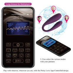 Comprar PRETTY LOVE - AUGUST VIBRADOR DOBLE PLACER APP REMOTE al mejor precio - Envíos Discretos