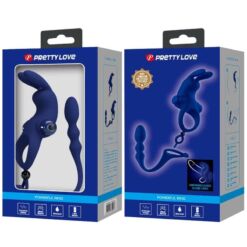 Comprar PRETTY LOVE - AYAD ANILLO VIBRADOR RABBIT CON PLUG AZUL al mejor precio - Envíos Discretos