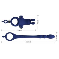 Comprar PRETTY LOVE - AYAD ANILLO VIBRADOR RABBIT CON PLUG AZUL al mejor precio - Envíos Discretos