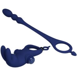 Comprar PRETTY LOVE - AYAD ANILLO VIBRADOR RABBIT CON PLUG AZUL al mejor precio - Envíos Discretos