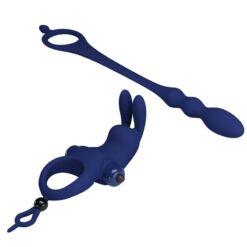 Comprar PRETTY LOVE - AYAD ANILLO VIBRADOR RABBIT CON PLUG AZUL al mejor precio - Envíos Discretos