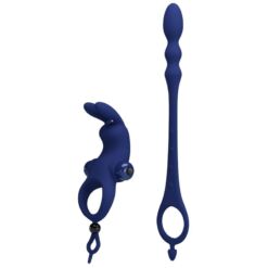 Comprar PRETTY LOVE - AYAD ANILLO VIBRADOR RABBIT CON PLUG AZUL al mejor precio - Envíos Discretos