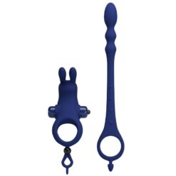 Comprar PRETTY LOVE - AYAD ANILLO VIBRADOR RABBIT CON PLUG AZUL al mejor precio - Envíos Discretos