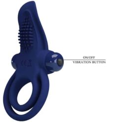 Comprar PRETTY LOVE - BRONSON DOBLE ANILLO CON VIBRACIÓN AZUL al mejor precio - Envíos Discretos