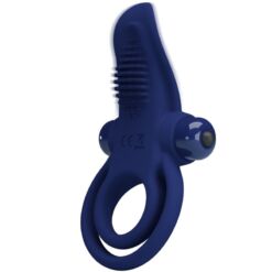 Comprar PRETTY LOVE - BRONSON DOBLE ANILLO CON VIBRACIÓN AZUL al mejor precio - Envíos Discretos