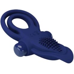 Comprar PRETTY LOVE - BRONSON DOBLE ANILLO CON VIBRACIÓN AZUL al mejor precio - Envíos Discretos