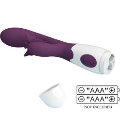 Comprar PRETTY LOVE - BUTTERFLY KISS VIBRADOR RABBIT & ESTIMULADOR PUNTO G MORADO al mejor precio - Envíos Discretos