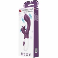 Comprar PRETTY LOVE - BUTTERFLY KISS VIBRADOR RABBIT & ESTIMULADOR PUNTO G MORADO al mejor precio - Envíos Discretos
