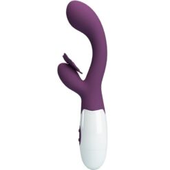 Comprar PRETTY LOVE - BUTTERFLY KISS VIBRADOR RABBIT & ESTIMULADOR PUNTO G MORADO al mejor precio - Envíos Discretos