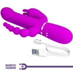 Comprar PRETTY LOVE - CAMMY TRIPLE VIBRADOR MULTIFUNCIÓN 4 EN 1 ROSA al mejor precio - Envíos Discretos