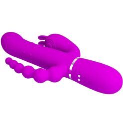 Comprar PRETTY LOVE - CAMMY TRIPLE VIBRADOR MULTIFUNCIÓN 4 EN 1 ROSA al mejor precio - Envíos Discretos