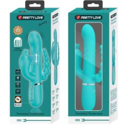 Comprar PRETTY LOVE - CAMMY TRIPLE VIBRADOR RABBIT MULTIFUNCIÓN 4 EN 1 AZUL al mejor precio - Envíos Discretos