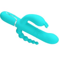 Comprar PRETTY LOVE - CAMMY TRIPLE VIBRADOR RABBIT MULTIFUNCIÓN 4 EN 1 AZUL al mejor precio - Envíos Discretos