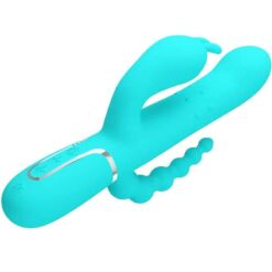 Comprar PRETTY LOVE - CAMMY TRIPLE VIBRADOR RABBIT MULTIFUNCIÓN 4 EN 1 AZUL al mejor precio - Envíos Discretos