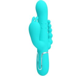 Comprar PRETTY LOVE - CAMMY TRIPLE VIBRADOR RABBIT MULTIFUNCIÓN 4 EN 1 AZUL al mejor precio - Envíos Discretos