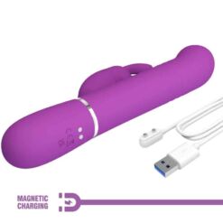 Comprar PRETTY LOVE - COALE VIBRADOR RABBIT MULTIFUNCIÓN 4 EN 1 MORADO al mejor precio - Envíos Discretos