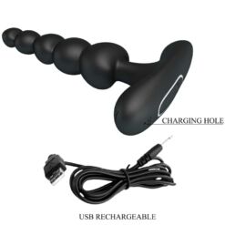 Comprar PRETTY LOVE - CORBAN VIBRADOR ANAL 10 VIBRACIONES NEGRO al mejor precio - Envíos Discretos