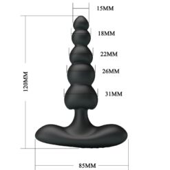 Comprar PRETTY LOVE - CORBAN VIBRADOR ANAL 10 VIBRACIONES NEGRO al mejor precio - Envíos Discretos