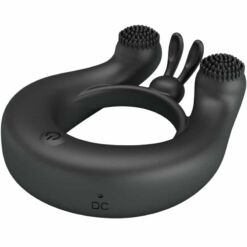 Comprar PRETTY LOVE - DAHLIA ANILLO VIBRADOR + ESTIMULADOR DE CLÍTOIS 12 VIBRACIONES NEGRO al mejor precio - Envíos Discretos