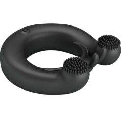 Comprar PRETTY LOVE - DAHLIA ANILLO VIBRADOR + ESTIMULADOR DE CLÍTOIS 12 VIBRACIONES NEGRO al mejor precio - Envíos Discretos