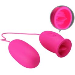 Comprar PRETTY LOVE - DAISY HUEVO VIBRADOR + LENGUA ESTIMULADORA DE CLÍTORIS ROSA al mejor precio - Envíos Discretos