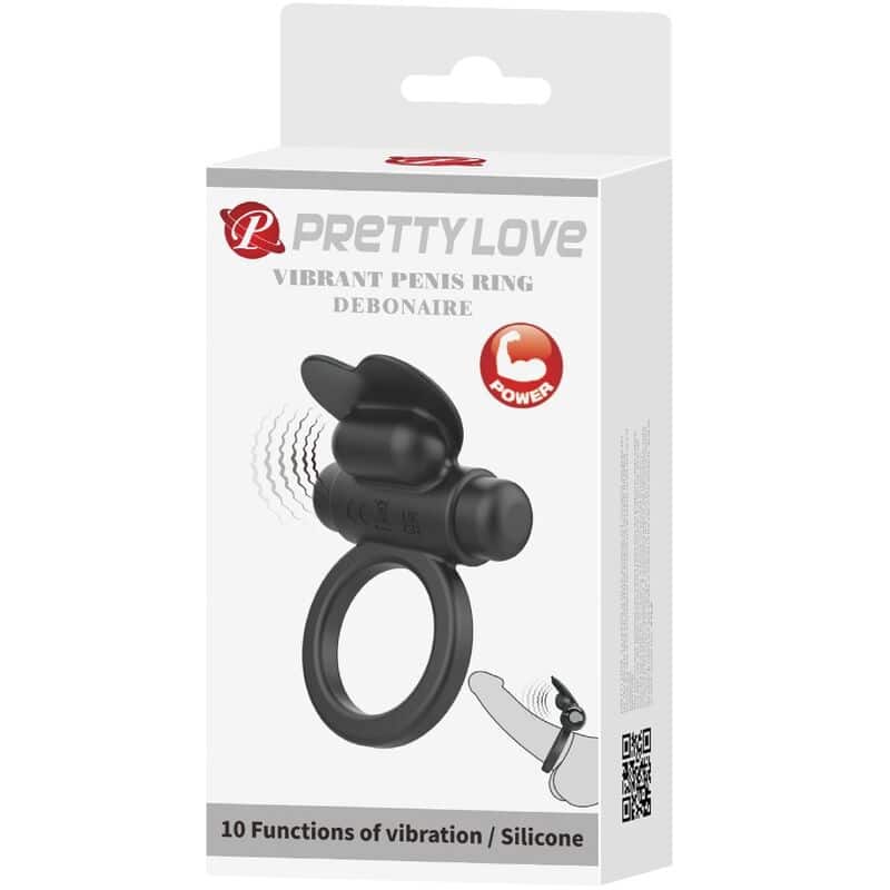 PRETTY LOVE - DEBONAIRE ANILLO VIBRADOR CONEJO 10 VIBRACIONES NEGRO - piKanteo | Despierta tu lado más piKante Comprar PRETTY LOVE - DEBONAIRE ANILLO VIBRADOR CONEJO 10 VIBRACIONES NEGRO al mejor precio - Envíos Discretos