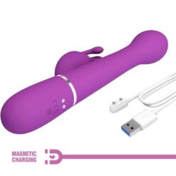 Comprar PRETTY LOVE - DEJON VIBRADOR RABBIT MULTIFUNCIÓN 3 EN 1 MORADO al mejor precio - Envíos Discretos