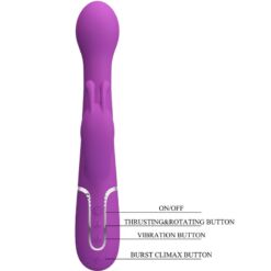 Comprar PRETTY LOVE - DEJON VIBRADOR RABBIT MULTIFUNCIÓN 3 EN 1 MORADO al mejor precio - Envíos Discretos