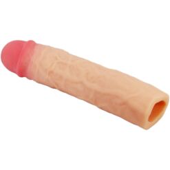 Comprar PRETTY LOVE - DEREK FUNDA PENE CON EXTENSIÓN DE 7.6 CM NATURAL al mejor precio - Envíos Discretos