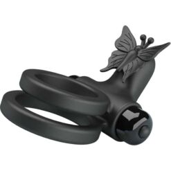 Comprar PRETTY LOVE - DOBLE ANILLO VIBRADOR CON ESTIMULADOR NEGRO al mejor precio - Envíos Discretos