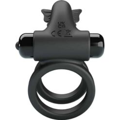 Comprar PRETTY LOVE - DOBLE ANILLO VIBRADOR CON ESTIMULADOR NEGRO al mejor precio - Envíos Discretos