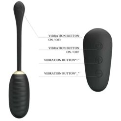 Comprar PRETTY LOVE - DOREEN HUEVO VIBRADOR DE LUJO RECARGABLE NEGRO CONTROL REMOTO al mejor precio - Envíos Discretos