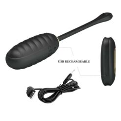 Comprar PRETTY LOVE - DOREEN HUEVO VIBRADOR DE LUJO RECARGABLE NEGRO CONTROL REMOTO al mejor precio - Envíos Discretos
