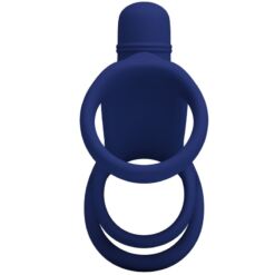 Comprar PRETTY LOVE - ELISH ANILLO VIBRADOR CON EXTENSIÓN AZUL al mejor precio - Envíos Discretos