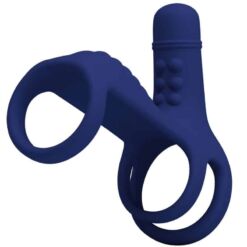 Comprar PRETTY LOVE - ELISH ANILLO VIBRADOR CON EXTENSIÓN AZUL al mejor precio - Envíos Discretos