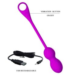 Comprar PRETTY LOVE - ELVIRA BOLAS VIBRADORAS RECARGABLE MORADO al mejor precio - Envíos Discretos