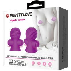 Comprar PRETTY LOVE - ESTIMULADORES PEZONES 12 MODOS VIBRACIÓN LILA al mejor precio - Envíos Discretos