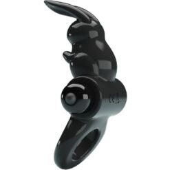 Comprar PRETTY LOVE - EXCITING RING ANILLO VIBRADOR RABBIT 10 VIBRACIONES NEGRO al mejor precio - Envíos Discretos