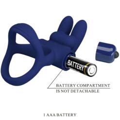 Comprar PRETTY LOVE - FRANCISCO DOBLE ANILLO VIBRADOR RABBIT AZUL al mejor precio - Envíos Discretos