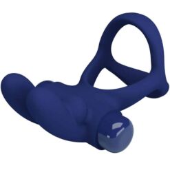 Comprar PRETTY LOVE - FRANCISCO DOBLE ANILLO VIBRADOR RABBIT AZUL al mejor precio - Envíos Discretos