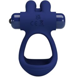 Comprar PRETTY LOVE - FRANCISCO DOBLE ANILLO VIBRADOR RABBIT AZUL al mejor precio - Envíos Discretos