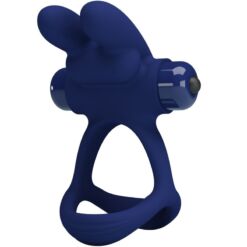 Comprar PRETTY LOVE - FRANCISCO DOBLE ANILLO VIBRADOR RABBIT AZUL al mejor precio - Envíos Discretos