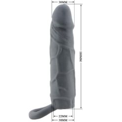Comprar PRETTY LOVE - FUNDA DE PENE DE PIEL REALÍSTICA GRIS OSCURO al mejor precio - Envíos Discretos