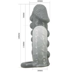 Comprar PRETTY LOVE - FUNDA REALÍSTICA ALARGADORA Y RETARDANTE PARA PENE GRIS al mejor precio - Envíos Discretos