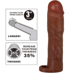 Comprar PRETTY LOVE - GERD FUNDA PARA PENE CON EXTENSIÓN DE 7.6 CM MULATO al mejor precio - Envíos Discretos