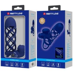 Comprar PRETTY LOVE - GIANN ANILLO VIBRADOR CON FUNDA DE SILICONA AZUL al mejor precio - Envíos Discretos