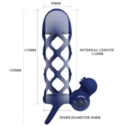 Comprar PRETTY LOVE - GIANN ANILLO VIBRADOR CON FUNDA DE SILICONA AZUL al mejor precio - Envíos Discretos